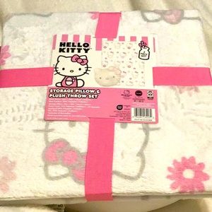 🆕 Hello Kitty by Sanrio Storage Pillow & Plush Throw Set